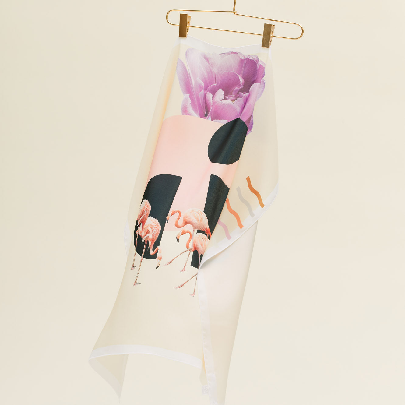 Bedrucktes Tuch Flamingo, nachhaltiges Material & faire Produktion - Nicola Metzger